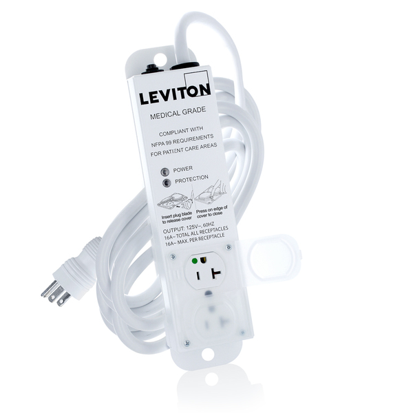 Leviton SURGE SUPPRESSERS MED 20A 2 REC 15FT SURG 5302M-2S5